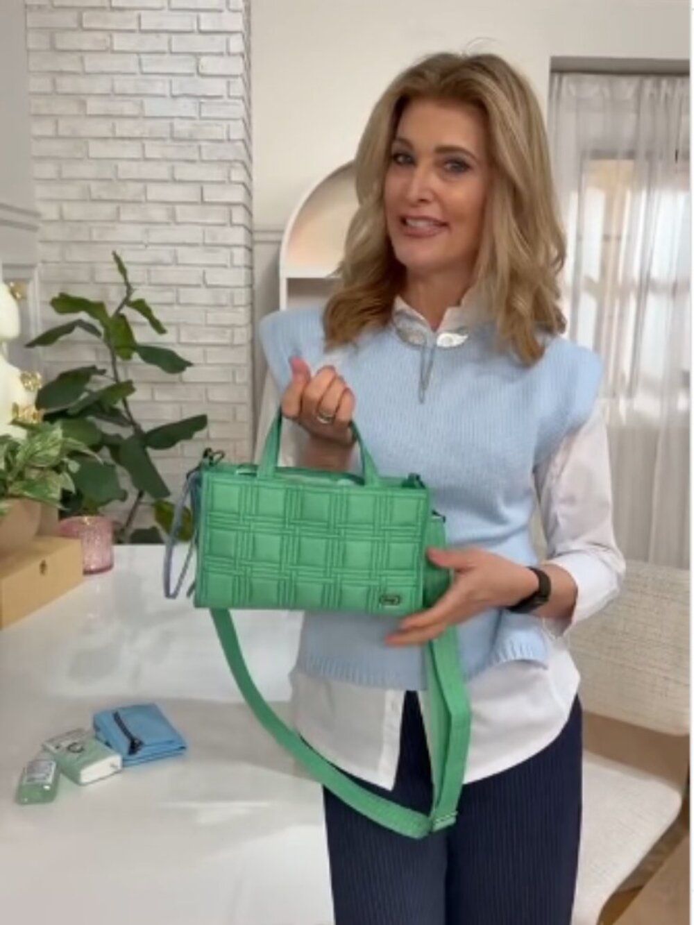 Brand New Lug Train Top Handle Crossbody Bag in Spearmint Green